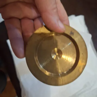 Brass candlestick.