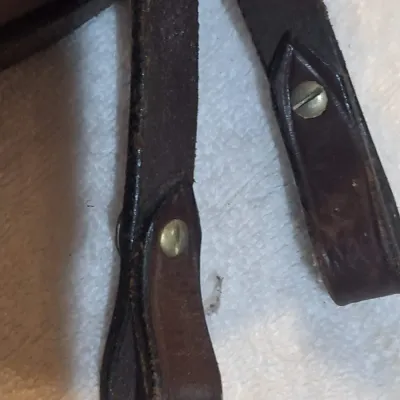 Vintage Western Brown Leather Split Reins Pair with Concho Ends – Horse Tack