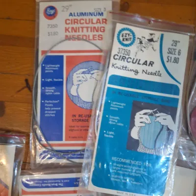 Vintage Boye Circular Knitting Needles Lot – Aluminum Assorted Sizes 29" 32" 36" & Accessories