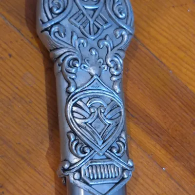 Ornate Medieval Fantasy Templar Knight Sword with Decorative Scabbard – Red Cross Accents