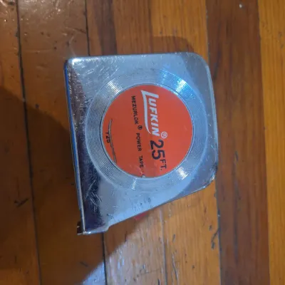 Vintage Lufkin 25 Ft MezurLok Power Tape Measure Chrome Case Corner Edge Design
