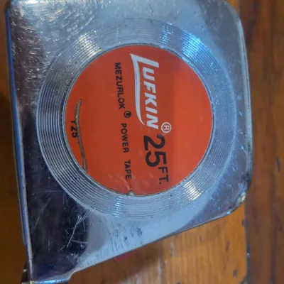 Vintage Lufkin 25 Ft MezurLok Power Tape Measure Chrome Case Corner Edge Design
