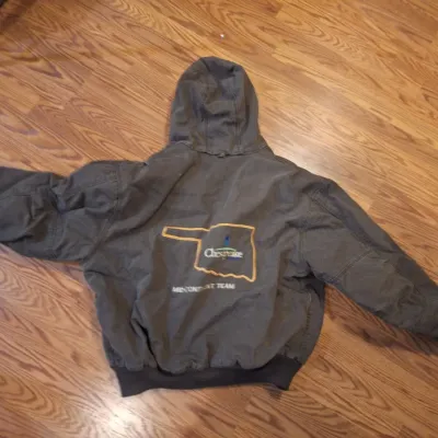 Walls Blizzard Proof Ultra Chesapeake Energy Mid-Continent Team Brown Hooded Work Jacket XL