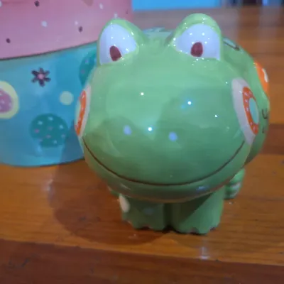 Green Ceramic Frog “You Are Special” Piggy Bank with Decorative Gift Box