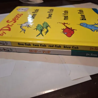 Dr. Seuss Beginner Books Hop on Pop & One Fish Two Fish Red Fish Blue Fish Hardcover Children’s Books