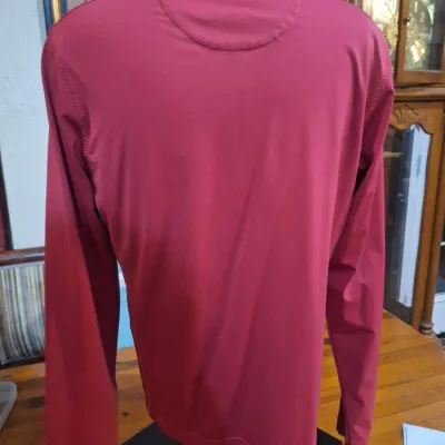 Greg Norman Play Dry Women’s Red Full Zip Golf Jacket Embroidered Shark Logo