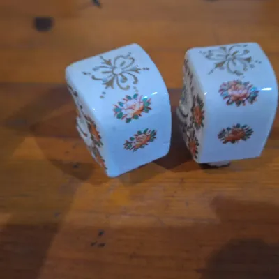 Vintage Made in Occupied Japan Porcelain Floral Salt & Pepper Shaker Set