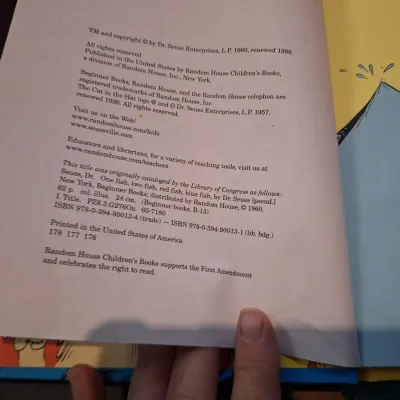 Dr. Seuss Beginner Books Hop on Pop & One Fish Two Fish Red Fish Blue Fish Hardcover Children’s Books