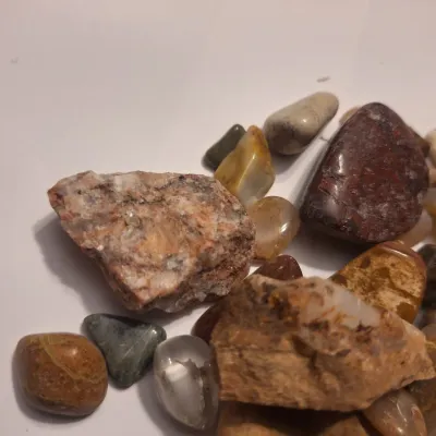 Assorted Polished Tumbled Stones Rocks & Mineral Specimens Mixed Colors Sizes