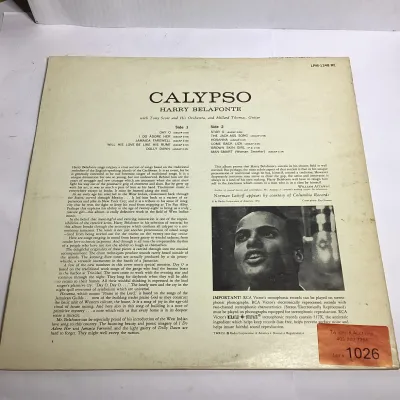 Vintage Harry Belafonte Calypso RCA Victor LPM-1248 Mono Vinyl LP – Day-O Jamaica Farewell