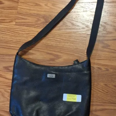 The Sak Black Pebbled Leather Shoulder Bag Purse