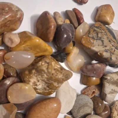 Assorted Polished Tumbled Stones Rocks & Mineral Specimens Mixed Colors Sizes