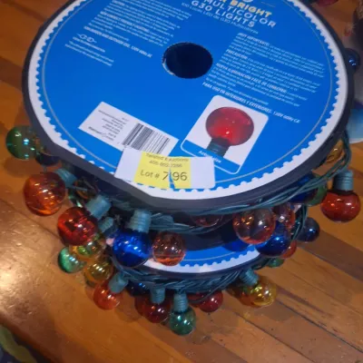 Two 100-Count Super Bright LED Multicolor G30 Globe String Light Sets Red Blue Green Yellow