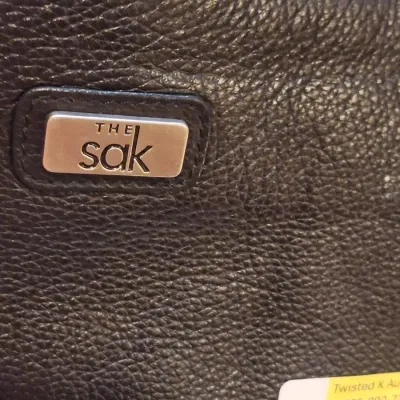 The Sak Black Pebbled Leather Shoulder Bag Purse
