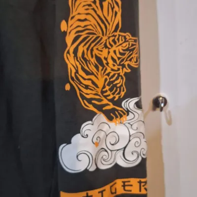 Fearless tiger graphic pullover hoodie size small- read description.