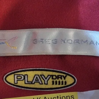 Greg Norman Play Dry Women’s Red Full Zip Golf Jacket Embroidered Shark Logo