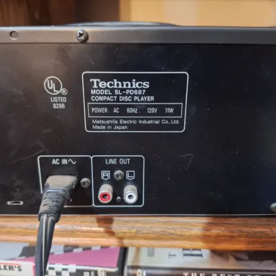 Vintage 1995 Technics SL-PD687 5-Disc Rotary Compact Disc CD Changer Player Made in Japan