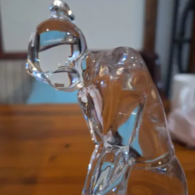Baccarat Clear Crystal Golfer Figurine – Golf Player Sculpture – France