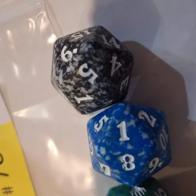 Set of 4 Assorted Polyhedral Gaming Dice – D20 & Numbered Multi-Sided RPG Dice