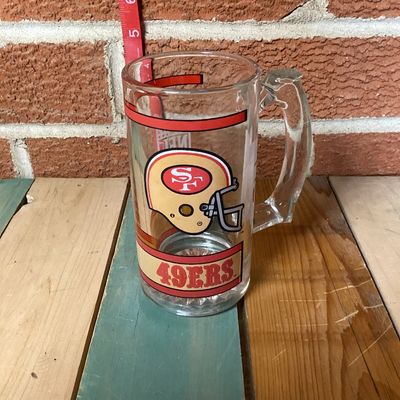 Vintage San Francisco 49ers NFL Glass Beer Mug