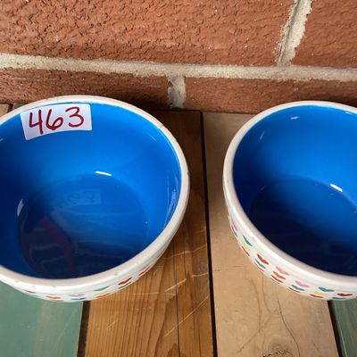 Pair of Newclassic Enterprise Ceramic Heart Pattern Bowls