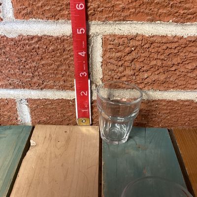 Set of 6 Clear Glass Paneled Shot Glasses