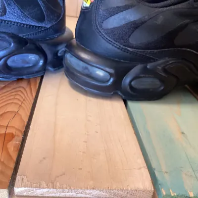 Nike Air Max Plus TN Triple Black Leather Sneakers - Men's Size 11