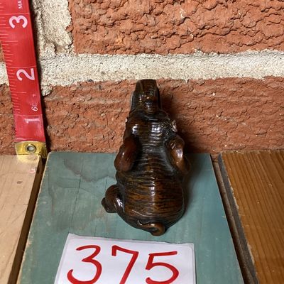 Miniature Carved Resin Elephant Figurine