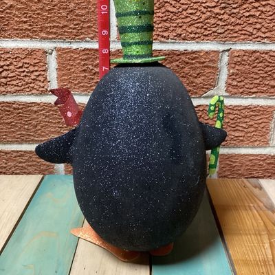 Glittery Christmas Penguin Tabletop Decoration