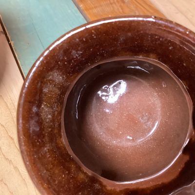 Vintage Mexican Hand-Painted Clay Mugs - Set of 3