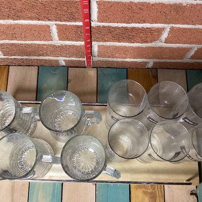 Baltika Beer Glassware Set with Wooden Display Tray - 10 Pieces