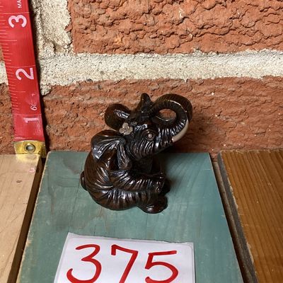 Miniature Carved Resin Elephant Figurine