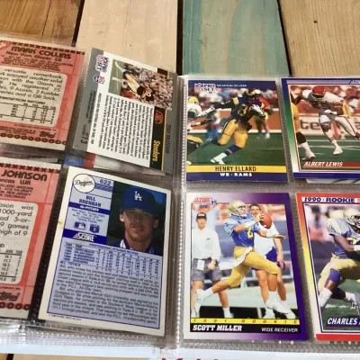 Vintage NFL Football Card Album with Assorted 1989-1991 Cards
