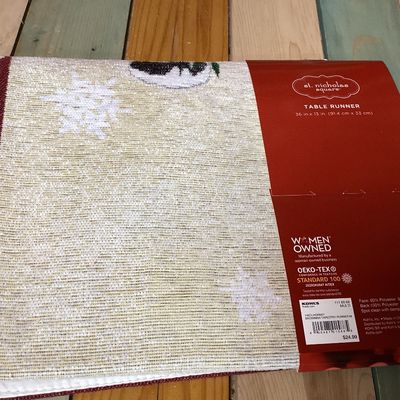 St. Nicholas Square Yuletide Snowman Table Runner & Placemats Set