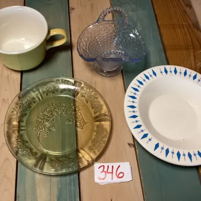Vintage Glassware and Ceramic Assortment - 4 Pieces