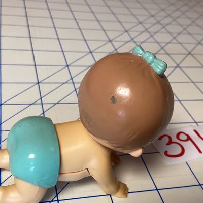 Vintage 1977 Tomy Wind-Up Crawling Baby Toy
