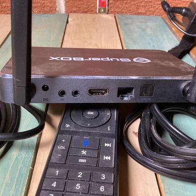 SuperBOX S6 Ultra Media Streaming Box with Remote and Cables