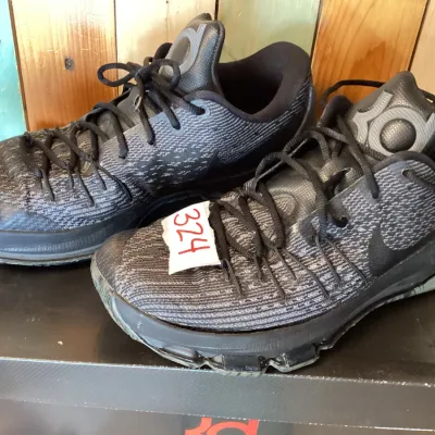 Nike KD 8 Basketball Shoes - Black/Dark Grey (Size 11.5)