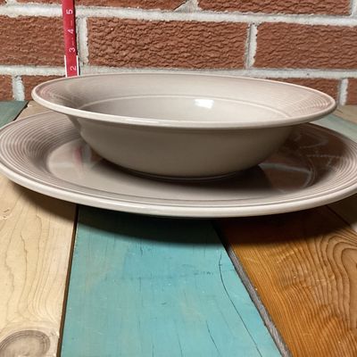 Nancy Calhoun "Light Brown" Plate and Bowl Set