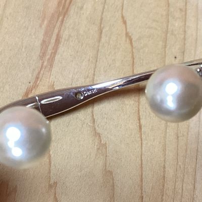 Danori Silver-Tone Faux Pearl & Crystal Hinged Cuff Bracelet