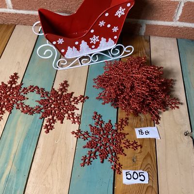 Hobby Lobby Metal Christmas Sleigh & Glitter Snowflake Ornaments