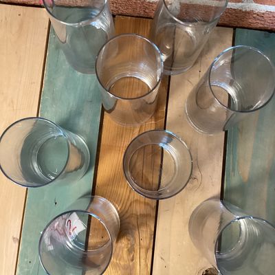 Vintage Clear Glass Tumblers - Set of 8