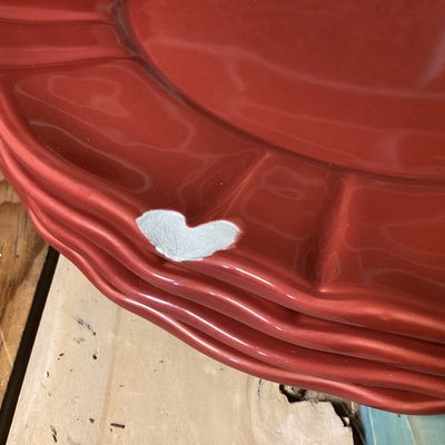 JCP Home Red Ceramic Dinnerware Set - 30+ Pieces