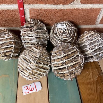 Pier 1 Glittery Twig Decorative Spheres - Set of 6