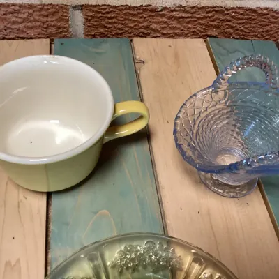 Vintage Glassware and Ceramic Assortment - 4 Pieces