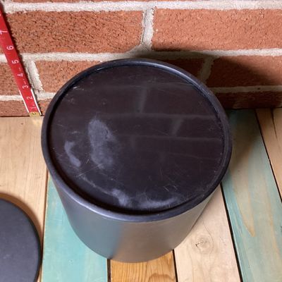Vintage Matte Black Insulated Ice Bucket with Lid