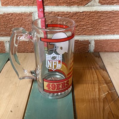 Vintage San Francisco 49ers NFL Glass Beer Mug