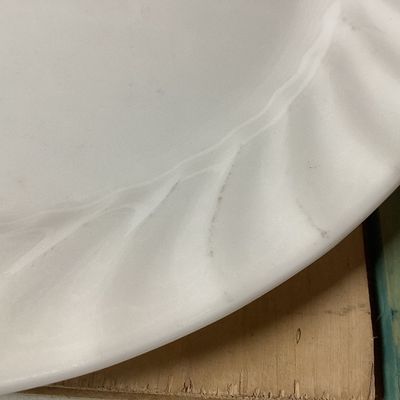 Vintage Corelle by Corning White Swirl Dinner Plate