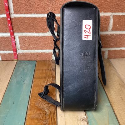 Black Faux Leather Motorcycle Swingarm Saddlebag