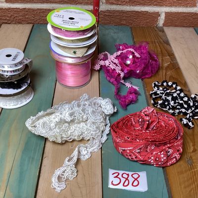 Assorted Craft Ribbon, Lace, and Trim Lot